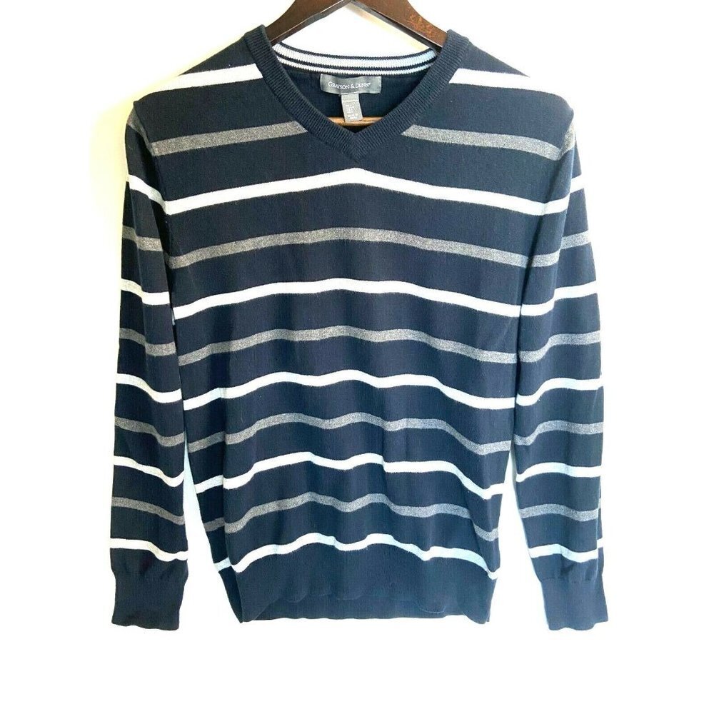 Grayson & Dunn 100% Cotton V-Neck Sweater Size L